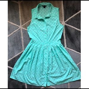 F21 button down dress